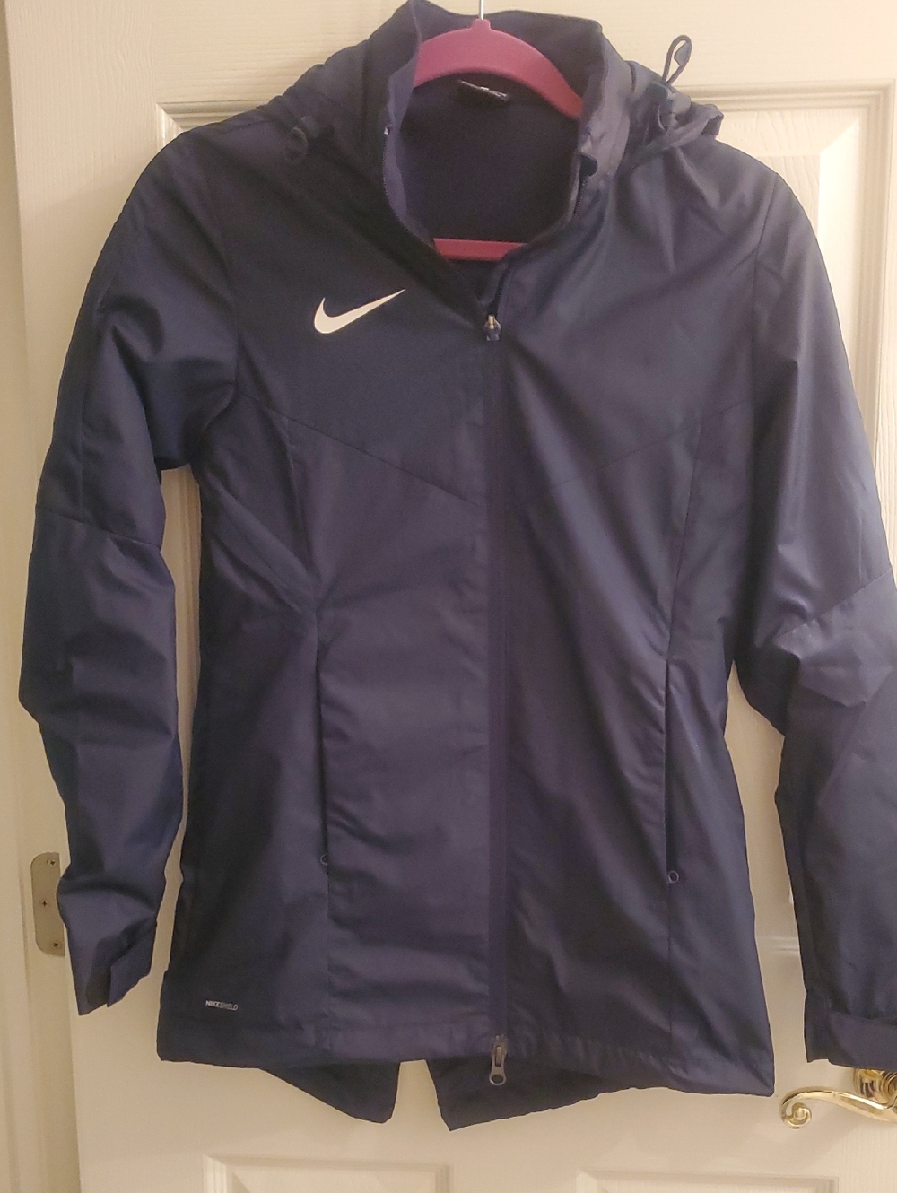 Nike Shield Women's Navy Blue Hooded Jacket Size Small